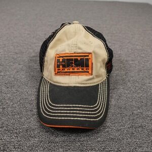Mopar 426 HEMI Powered Hat Cap Snap Back Mens One Size Black Orange Trucker Mesh